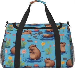 Guinea Pig Illustration print Weekender Overnight Carry On Bag Gym Luggage Bag Duffel Bag for Travel Women