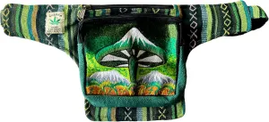 Gurkha Money Belt Bag Made from Pure & Natural Organic Hemp Fabric | Uniquely Handwoven in Nepal | Unisex Bohemian Travel Bag - Handmade In Everest Country Nepal
