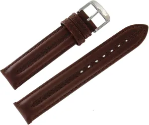 Hadley Roma MS883 22mm Brown Oil Tan Leather Stitched Men's Watch Strap