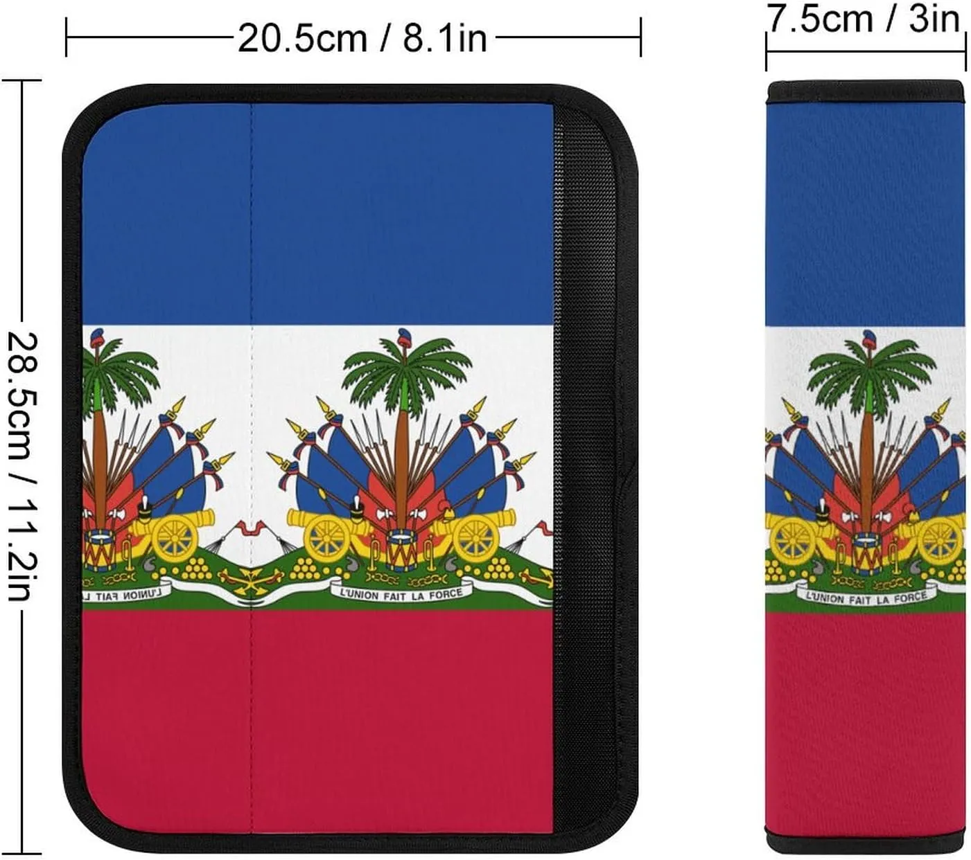 Haiti Flag Car Seatbelt Covers Shoulder Pad,Suitable for Handbag Camera Backpack Strap