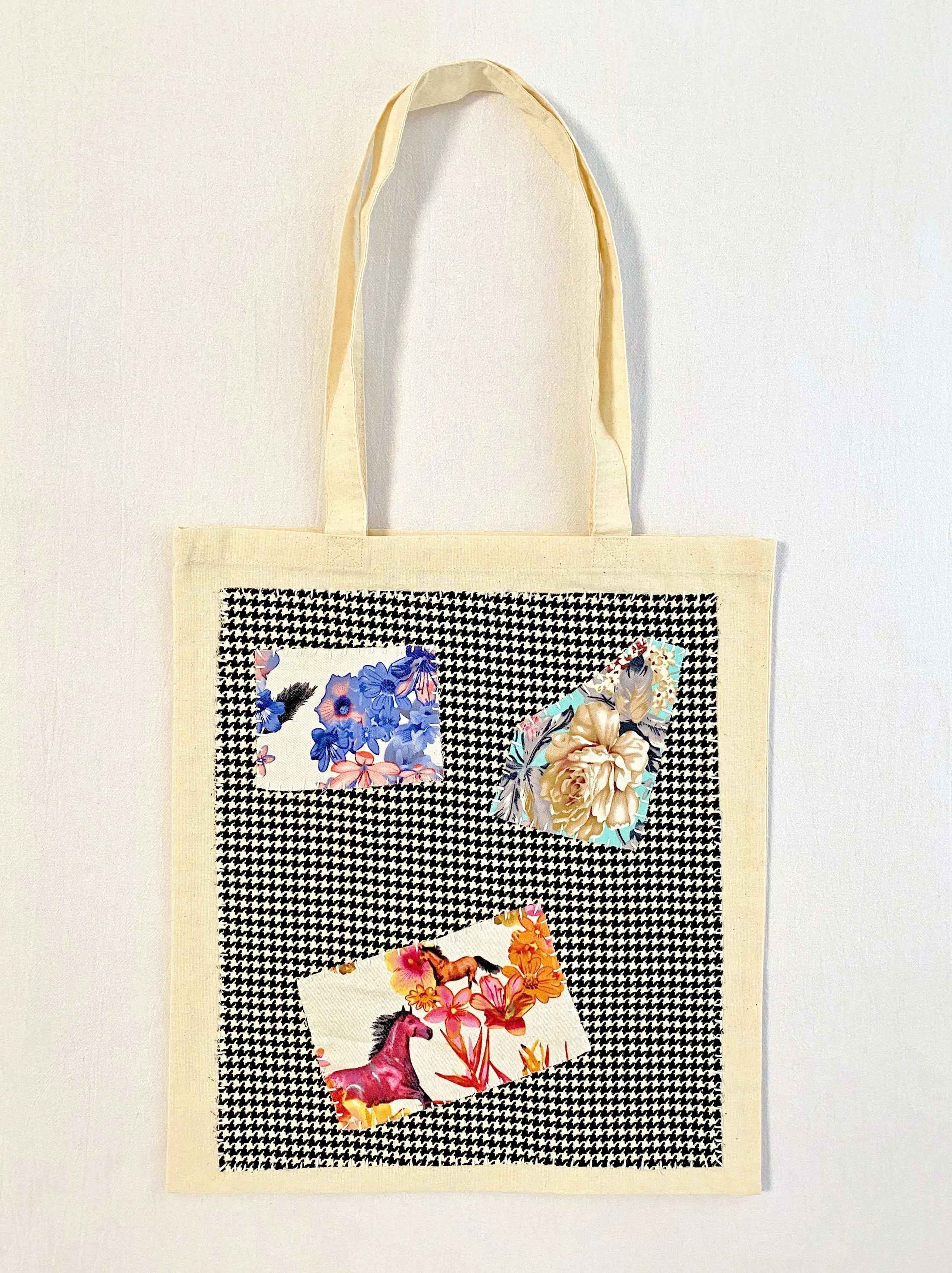 Hand-Sewn Patch Tote Bag