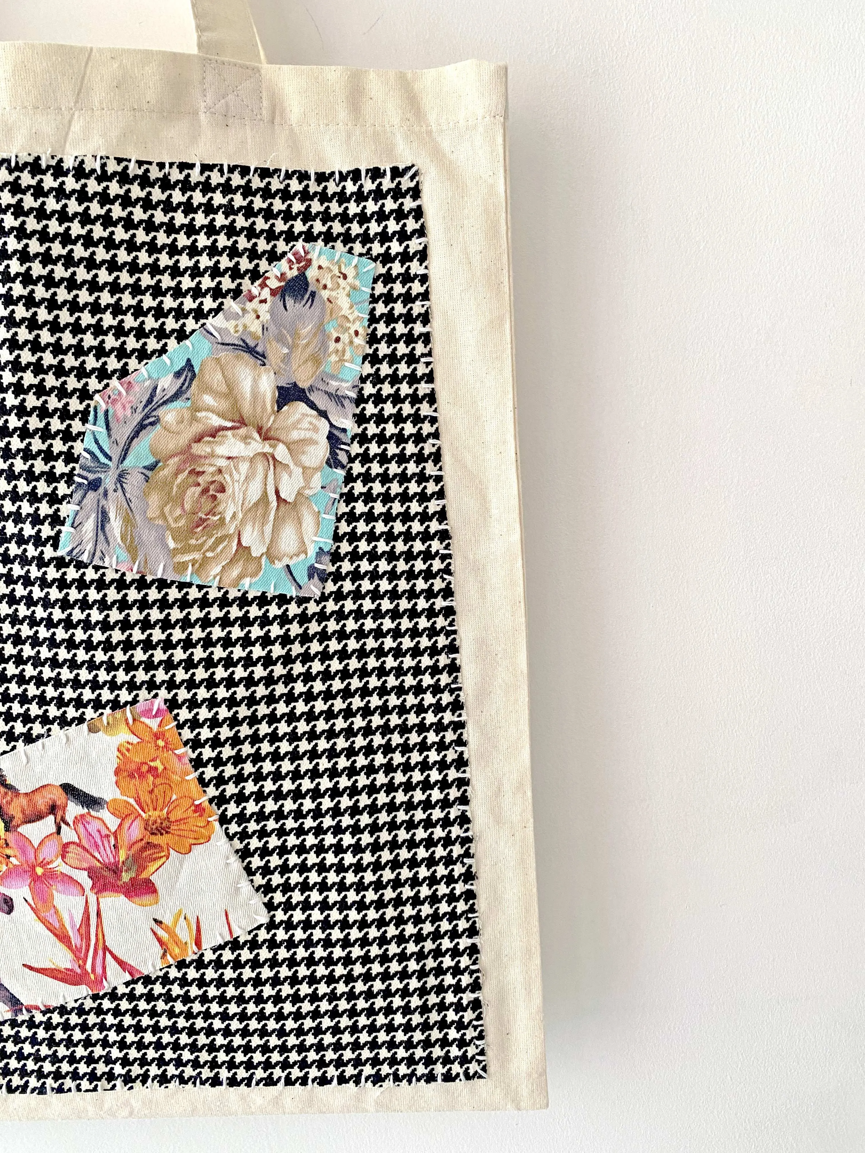 Hand-Sewn Patch Tote Bag