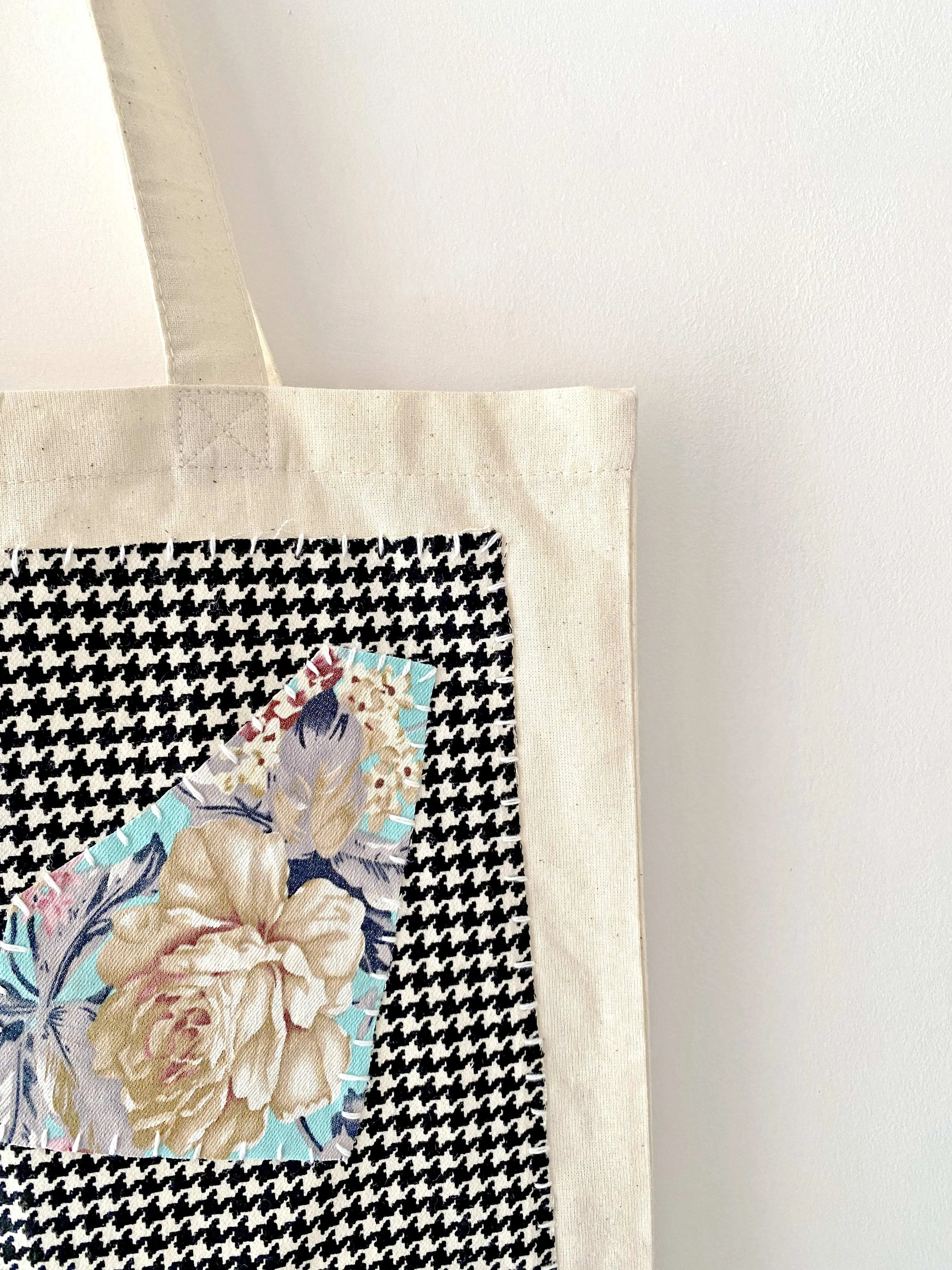 Hand-Sewn Patch Tote Bag