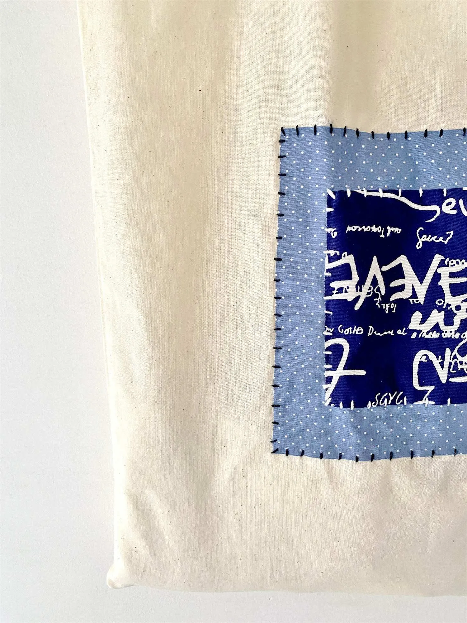 Hand-Stitched Patch Tote