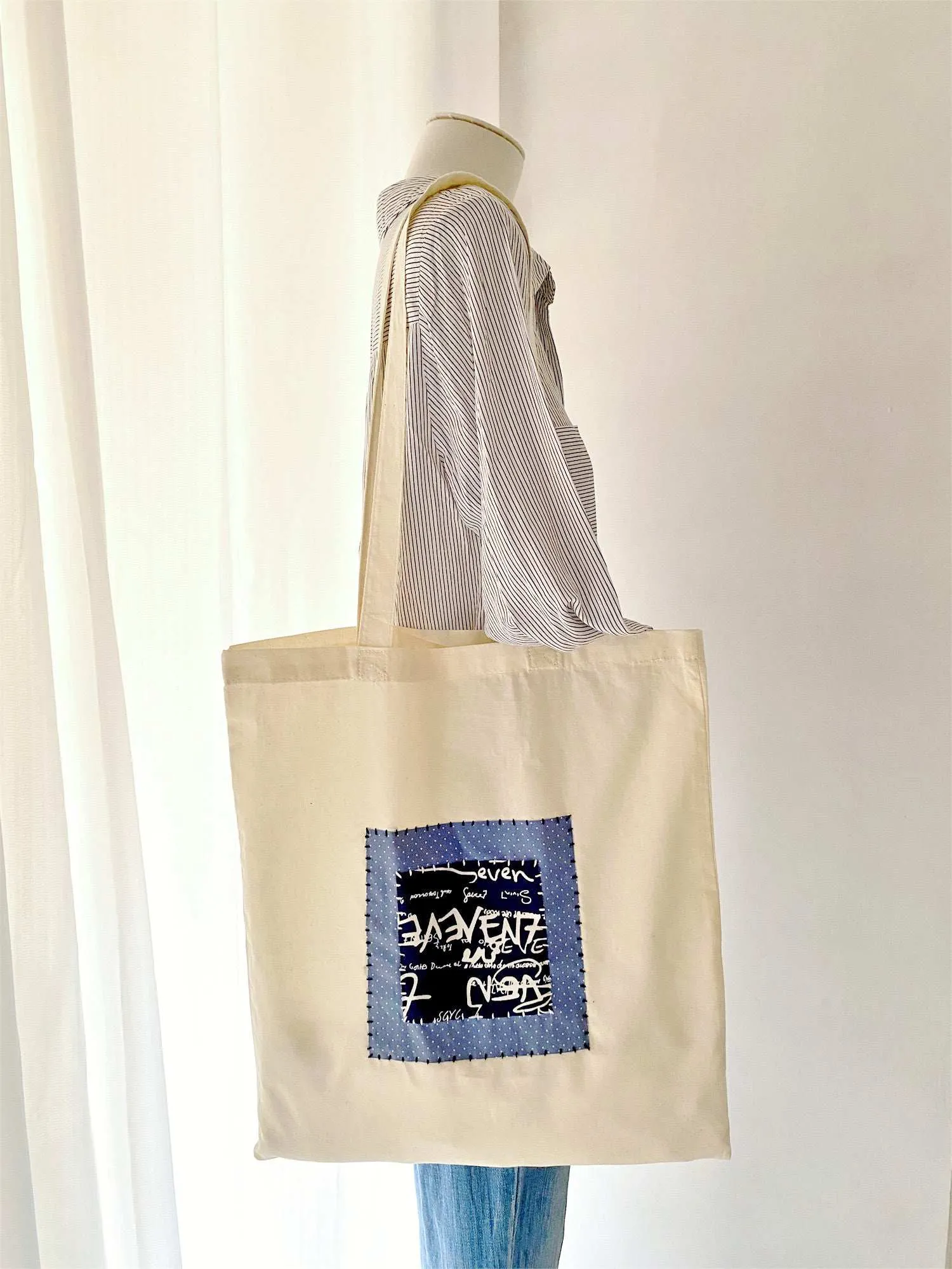 Hand-Stitched Patch Tote