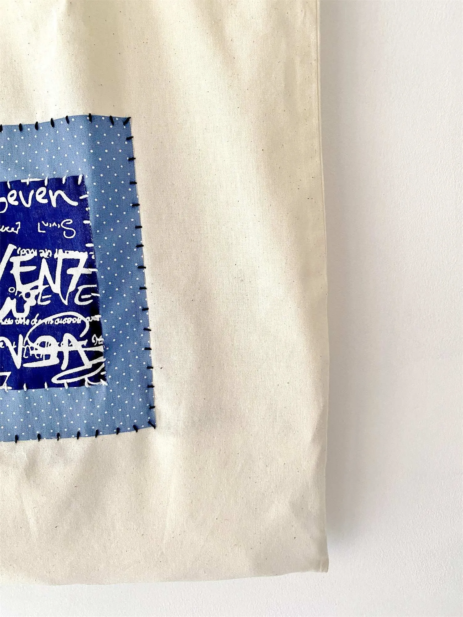 Hand-Stitched Patch Tote