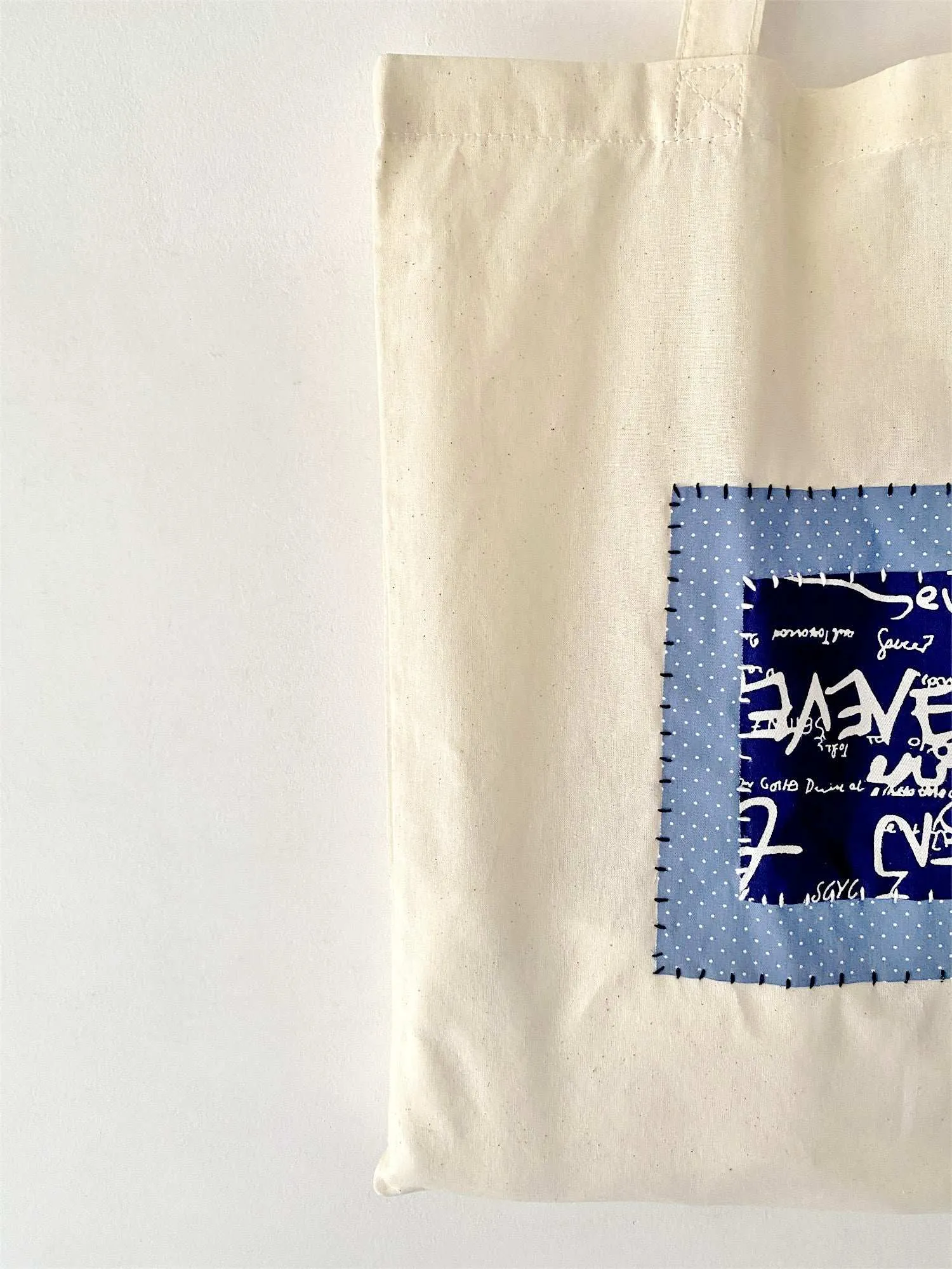 Hand-Stitched Patch Tote