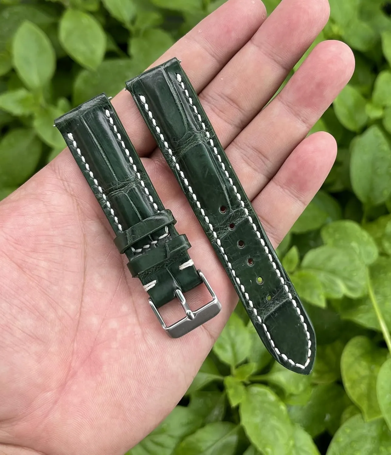 Handmade AIIi-gator Watch Band Men Quick Release Croc Premium Leather Watch Strap Replacement Black Buckle Bespoke 18mm 19mm 20mm 21mm 22mm 24mm