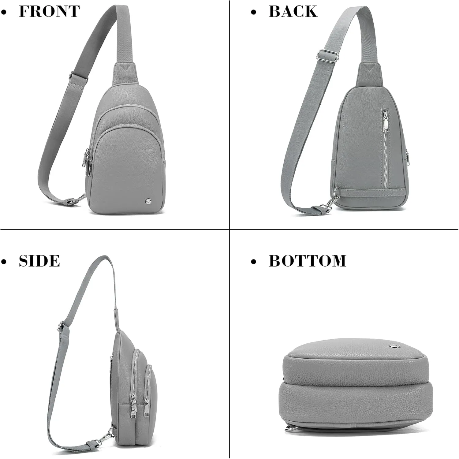 Haytijoe Crossbody Bags for Women Leather Sling Bag Anti-theft Cross Body Bag Travel Sling Purse Chest Bags Fanny Packs