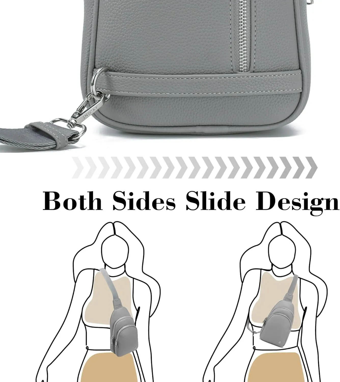 Haytijoe Crossbody Bags for Women Leather Sling Bag Anti-theft Cross Body Bag Travel Sling Purse Chest Bags Fanny Packs