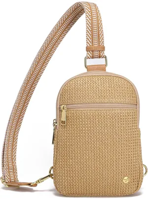 Haytijoe Straw Bag Summer Small Sling Bag Crossbody Bags for Women Beach Bags Fanny Packs