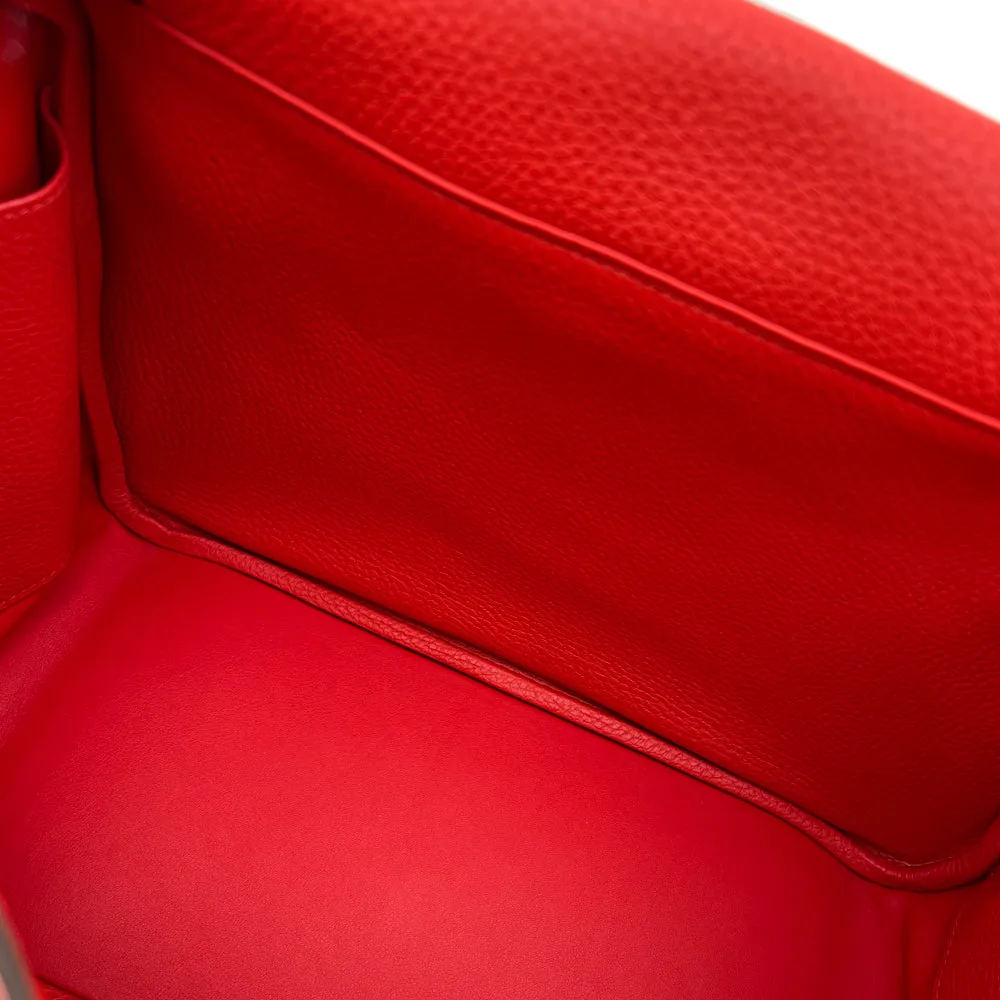 Hermes Rouge Tomate Clemence Lindy 30