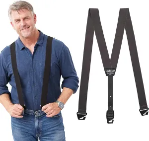 HIKERS - Upfitter Hidden Suspenders for Men Under Clothes - 3 Point Belt Loop