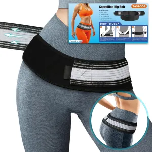 Hip Belt for Sciatica Pain Relief, SI Belt for Women and Men, Adjustable Lower Back Support Brace Sciatica, Hip Compression Wrap Hip Belt for Hip Pain,Pelvic,and Sciatica Pain Relief Devices-L Size