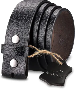 HJones Western Belts for Men without Buckle,Cowboy Belt Buckles for Men,1.5" Wide Genuine Leather Belt No Buckle