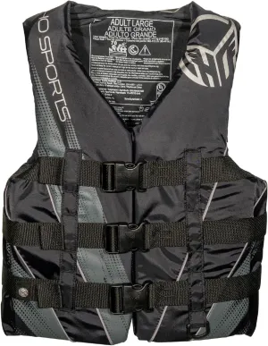 HO Sports Voyager Life Vest - USCG Approved Unisex Adult Life Jacket - Lightweight Wake Sports Life Vest - Nylon Exterior with Adjustable Quick-Release Buckles