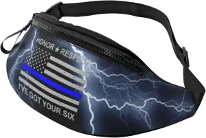 Honor Respect I've Got Your Six Crossbody fanny pack for men and women, ideal for travel, sports and running