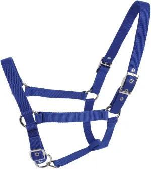 Horse Halter, Adjustable Nylon Strap with Metal Hardware