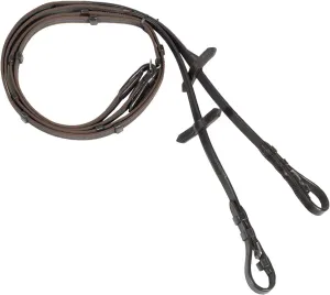 HORZE Slender Grippy Horseback Riding English Web Reins with Hand Stops