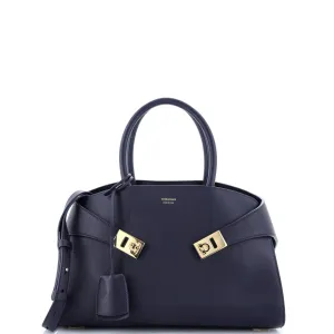 Hug Gancini Top Handle Bag Leather Small