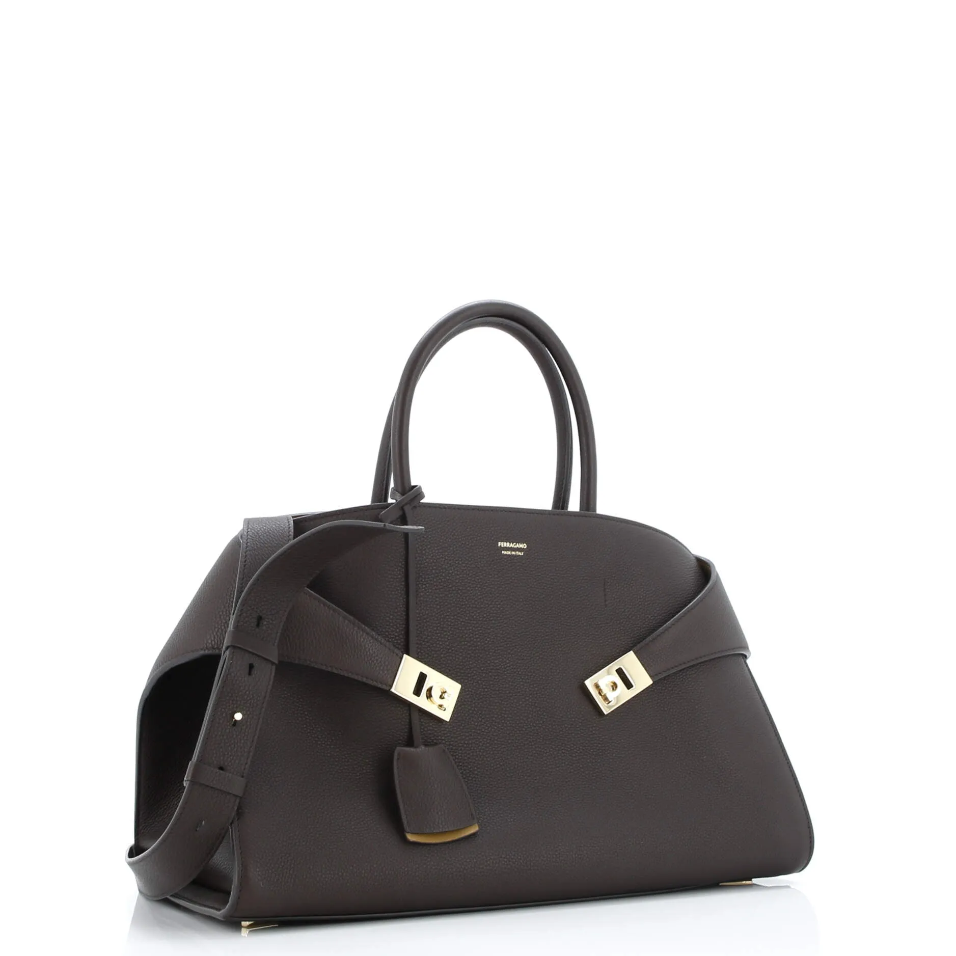 Hug Top Handle Bag Leather Large
