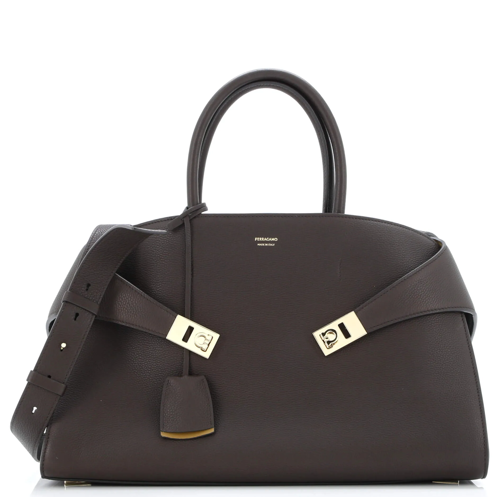 Hug Top Handle Bag Leather Large