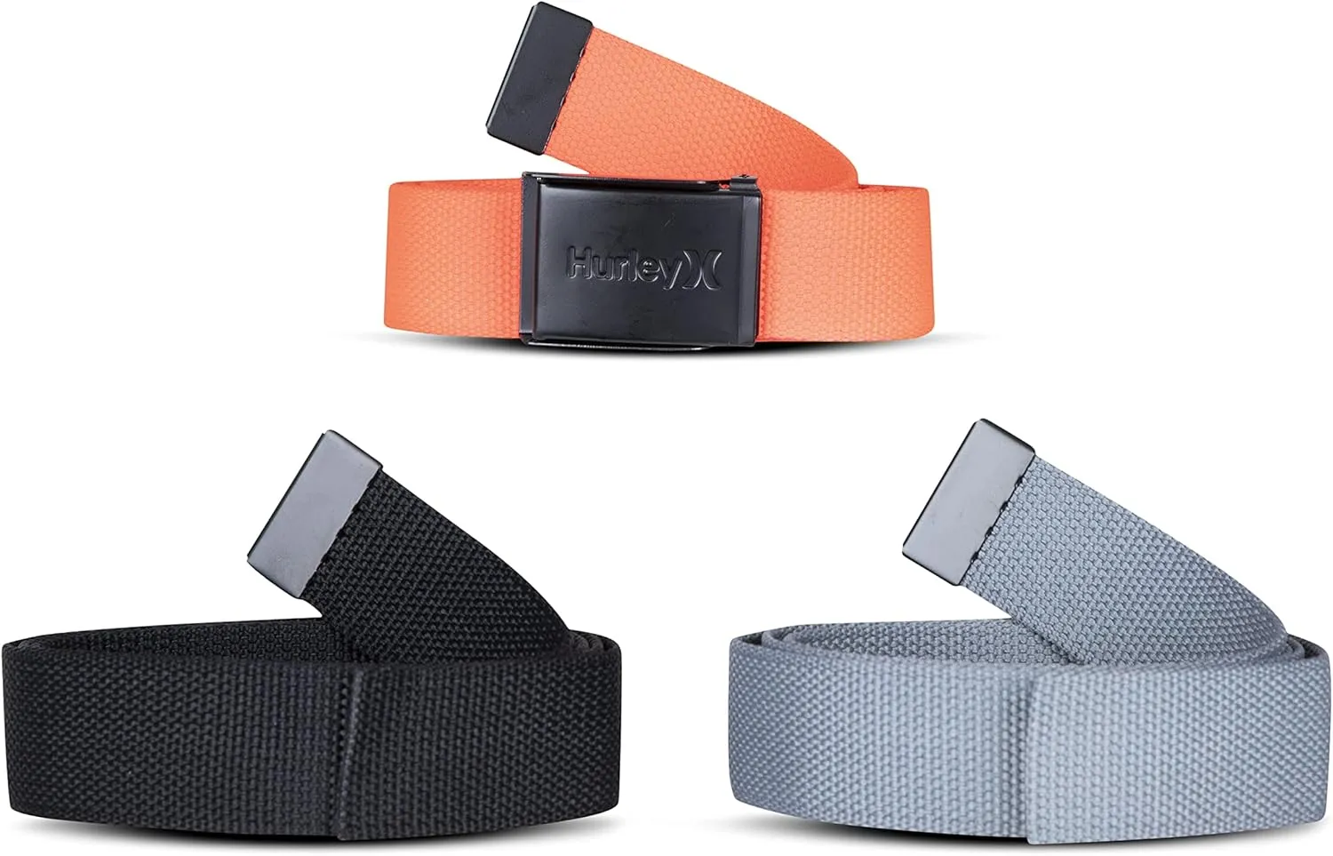 Hurley Men's Belts (3-Pack)