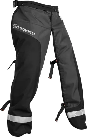 Husqvarna 587160702 Functional Apron Chainsaw Chaps 38-Inch, Chainsaw Safety Equipment with 5 Layers, Adjustable Belt and Gear Pocket, Black