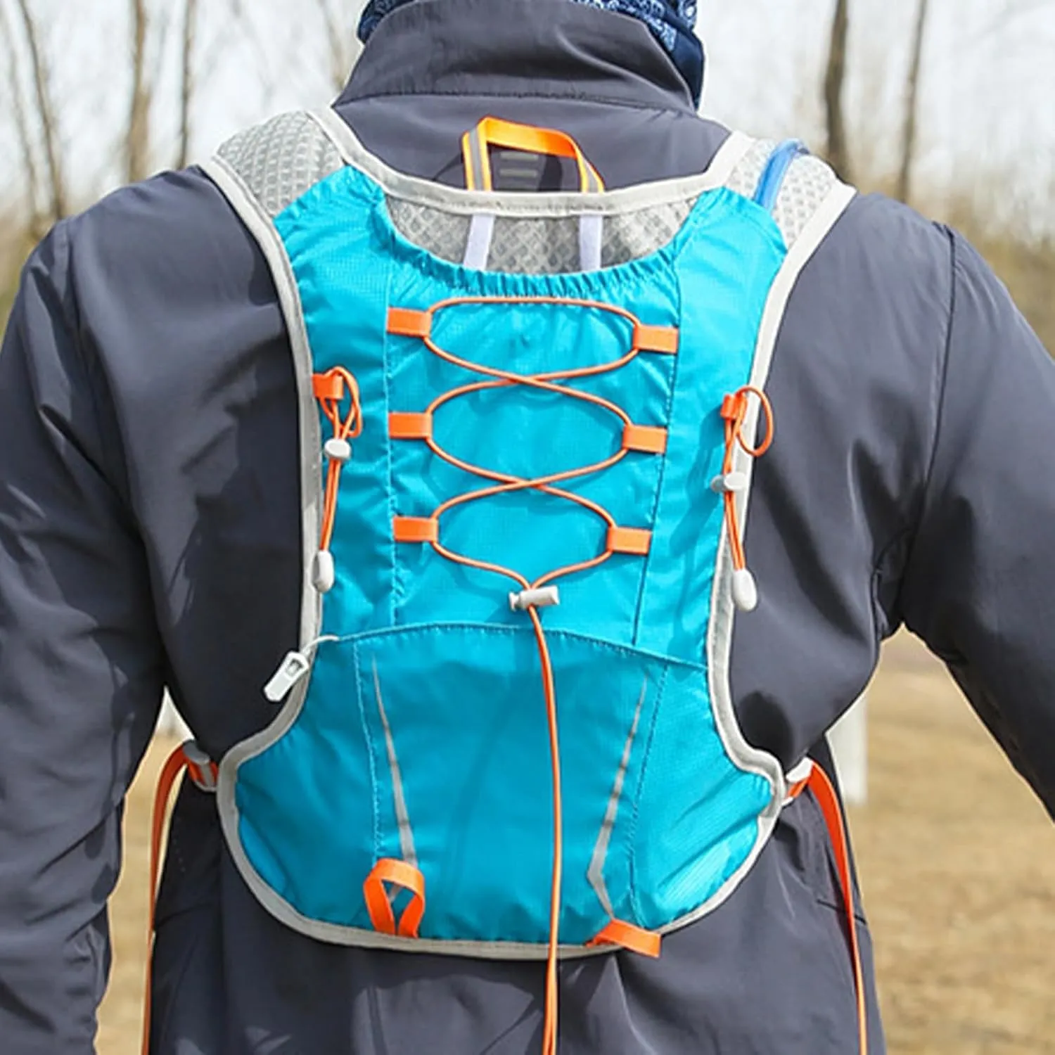 Hydration Backpack,Bladder Daypack for Men - Adjustable Running Hydration Backpack for Hiking Jogging Camping Mountain Cycling
