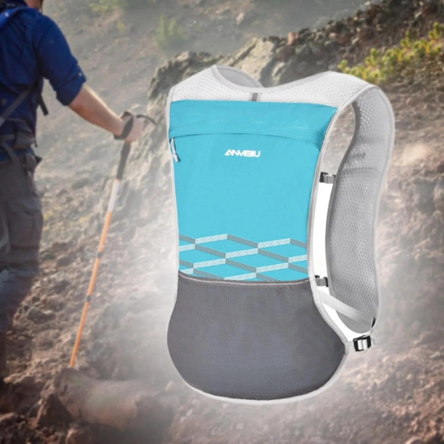 Hydration Vest Hydration Pack Adjustable with Multiple Pockets Daypack Outdoor Sport Bag Backpack for Camping Hiking Jogging