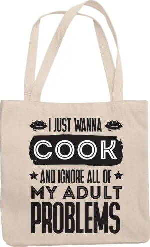 Ignore All My Adult Problems Cooking Reusable Tote Bag or Spoon Holder Tote Bag