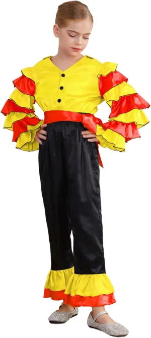 iiniim Kids Boys Rumba Samba Cha Cha Dance Jumpsuit Halloween Party Stage Performance Dress up