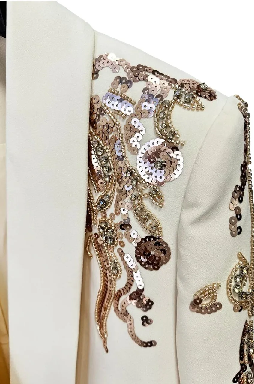 Iris Sequin-Embellished Blazer Minidress