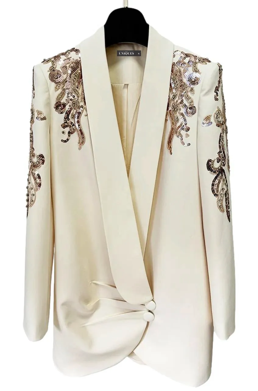 Iris Sequin-Embellished Blazer Minidress