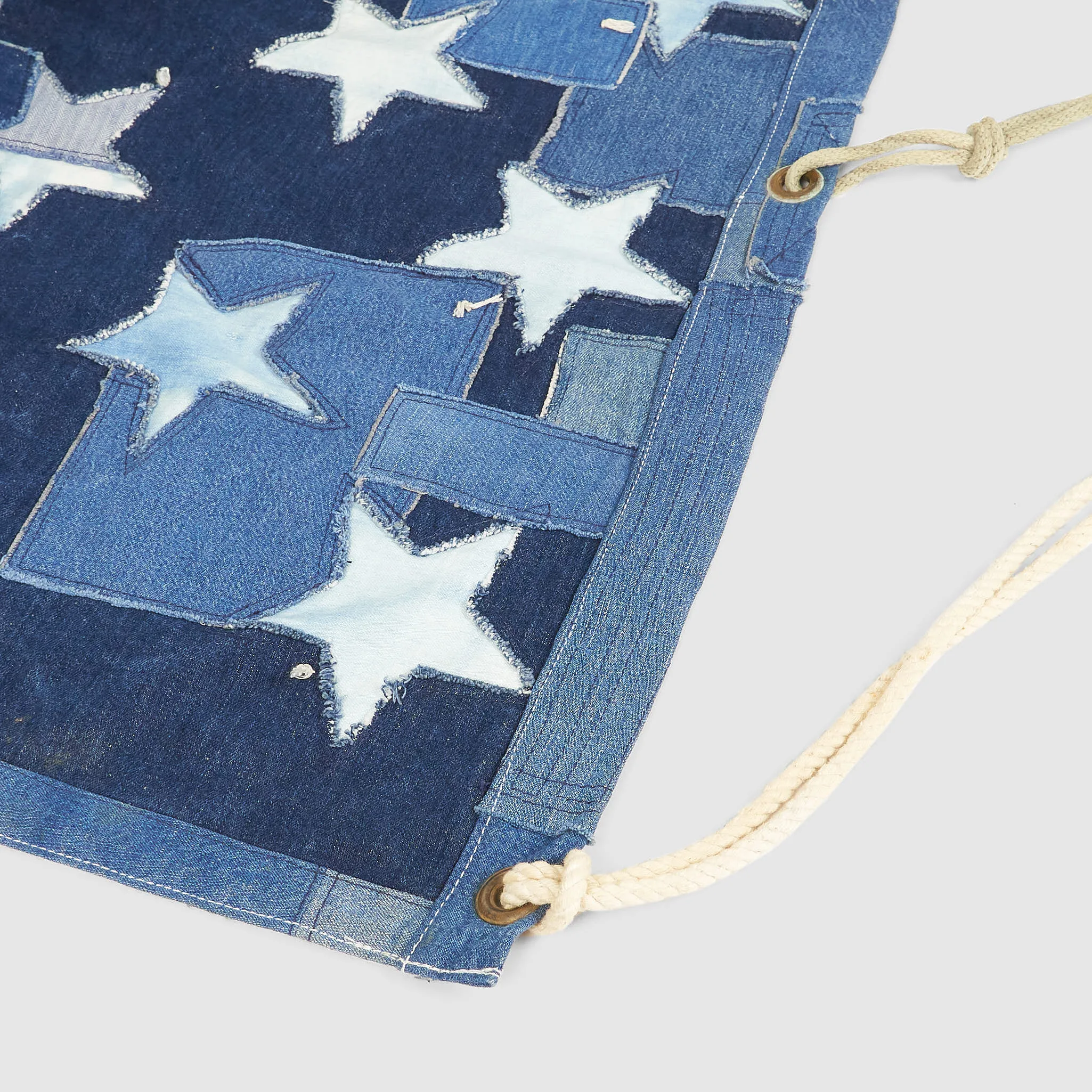 J. Augur Design Hand Made Patchwork Denim USA Flag