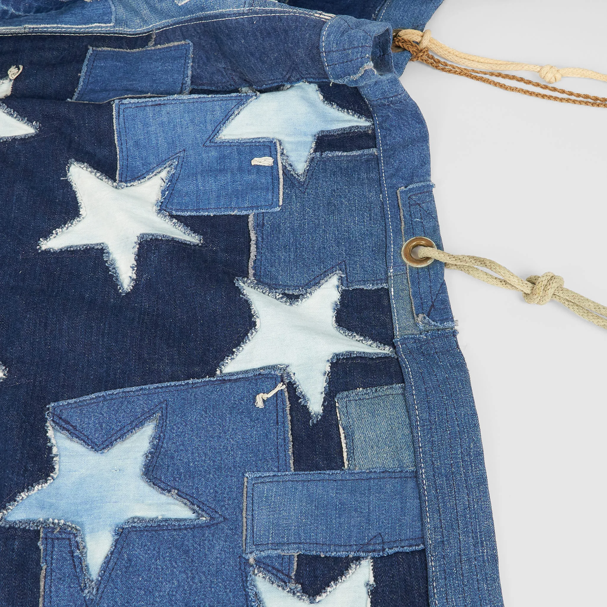 J. Augur Design Hand Made Patchwork Denim USA Flag