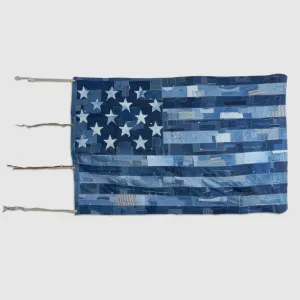 J. Augur Design Hand Made Patchwork Denim USA Flag