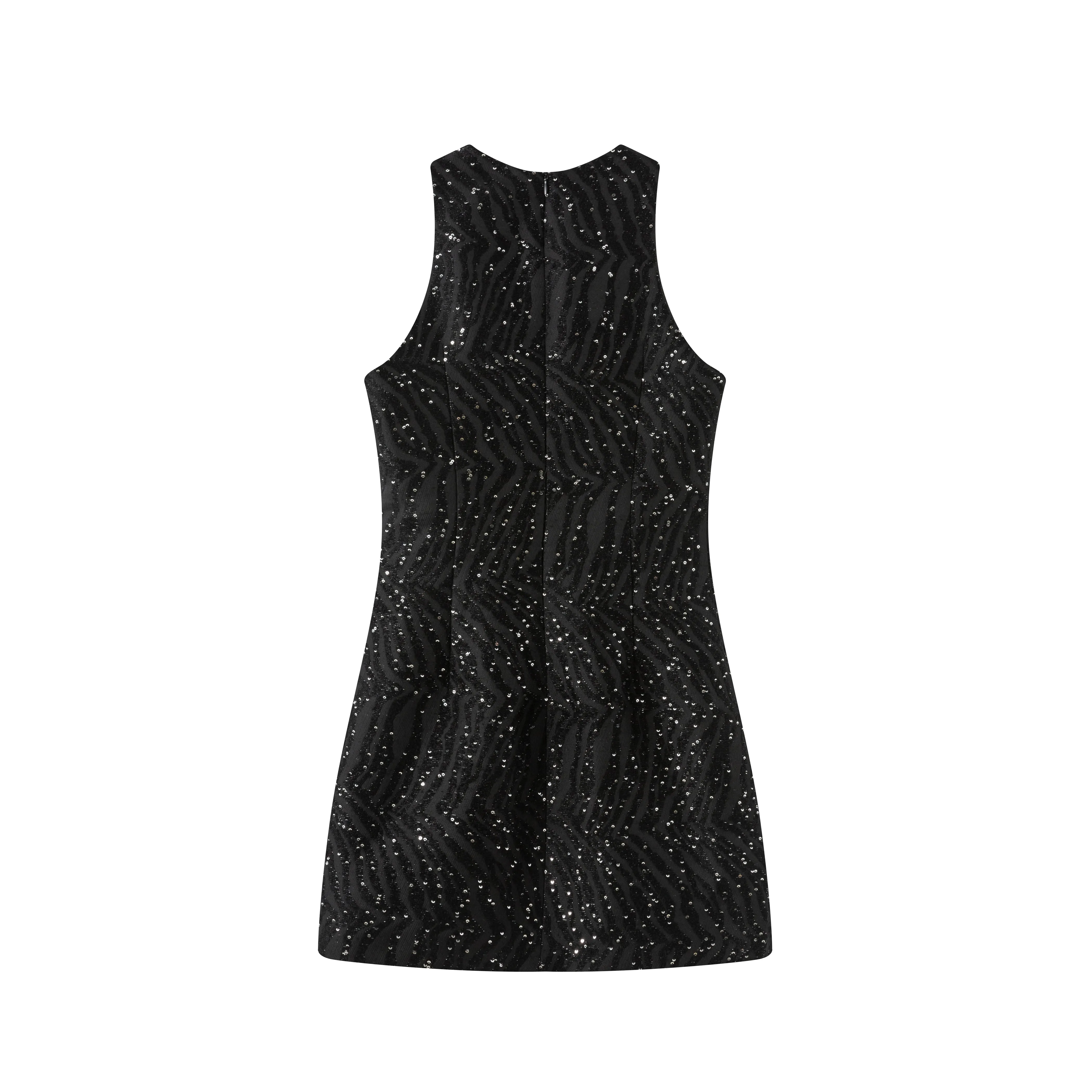 Jacquard sequin mini dress