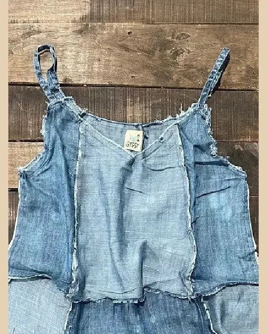 Jaded Gypsy Patchwork Skies Tank Top one size