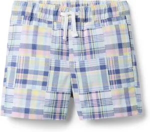 Janie and Jack Boys' Madras Patchwork Shorts (Toddler/Little Big Kid)