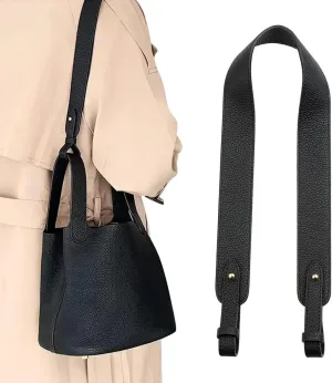jiesinlov Genuine Leather Shoulder Bag Straps Replacement for Picotin Handbags (Gold Black-L)
