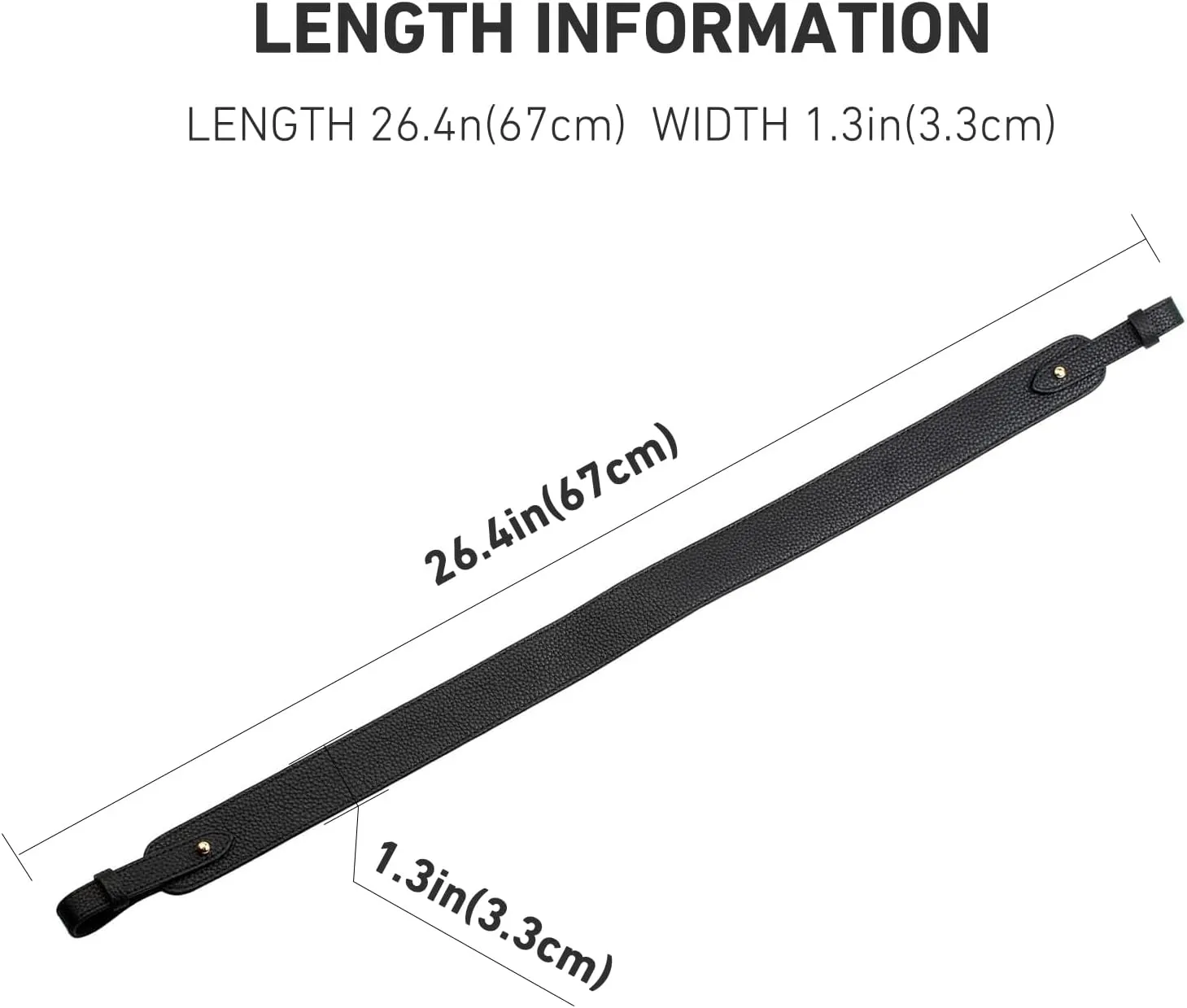 jiesinlov Genuine Leather Shoulder Bag Straps Replacement for Picotin Handbags (Gold Black-L)