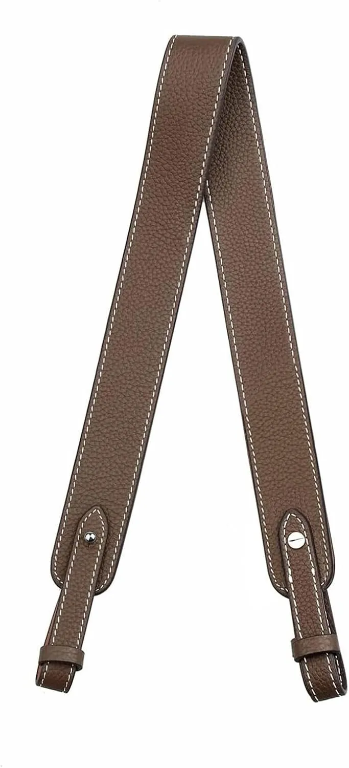 jiesinlov Genuine Leather Shoulder Bag Straps Replacement for Picotin Handbags (Silver Taupe-L)