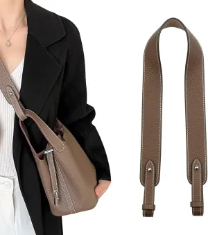 jiesinlov Genuine Leather Shoulder Bag Straps Replacement for Picotin Handbags (Silver Taupe-L)