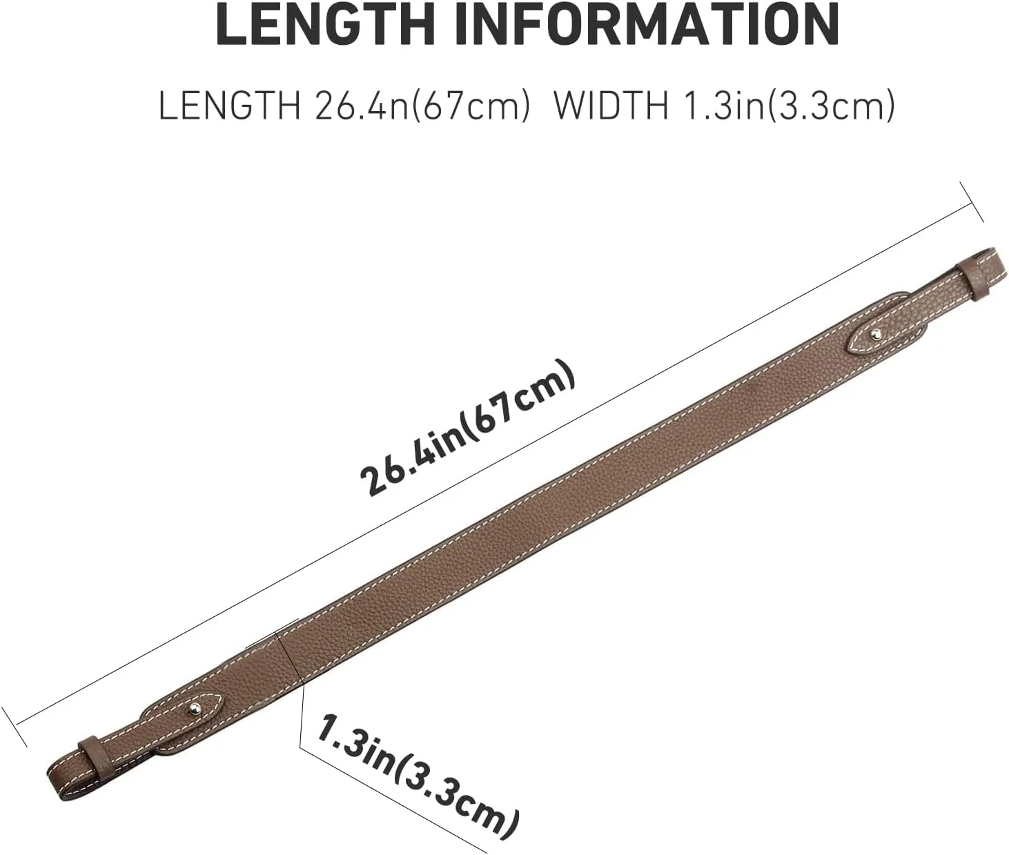 jiesinlov Genuine Leather Shoulder Bag Straps Replacement for Picotin Handbags (Silver Taupe-L)