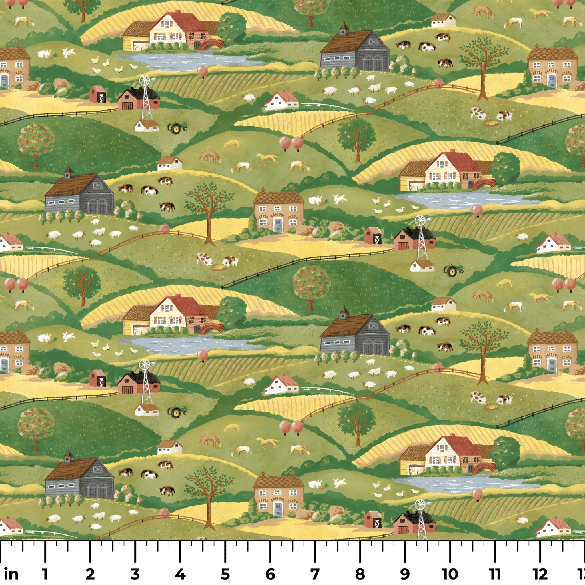John Deere - Heartland Hills - Rolling Countryside Fabric