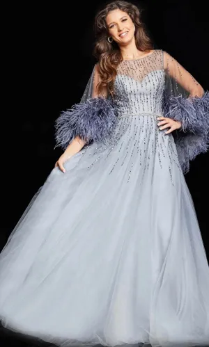 Jovani 26265 Beaded Illusion Bateau Evening Dress