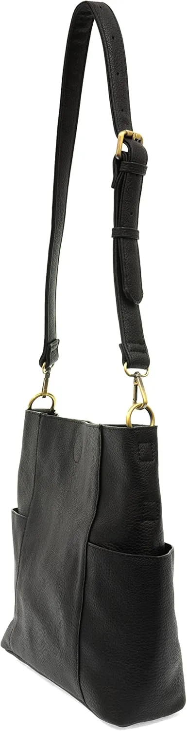 Joy Susan Side-Pocket Bucket Bag: Kayleigh Crossbody