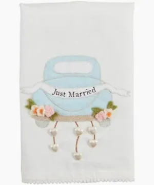 Just Married Wedding Tea Towel