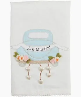 Just Married Wedding Tea Towel